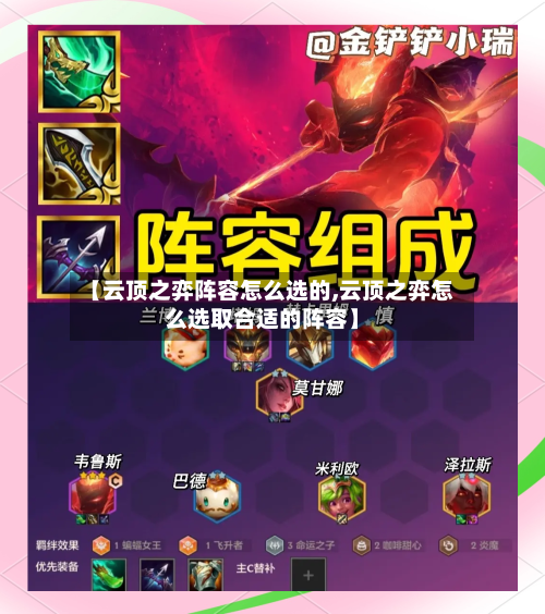 【云顶之弈阵容怎么选的,云顶之弈怎么选取合适的阵容】