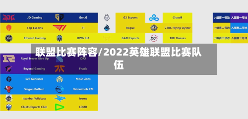 联盟比赛阵容/2022英雄联盟比赛队伍-第3张图片