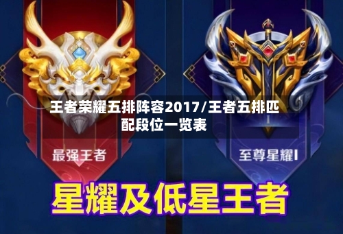 王者荣耀五排阵容2017/王者五排匹配段位一览表