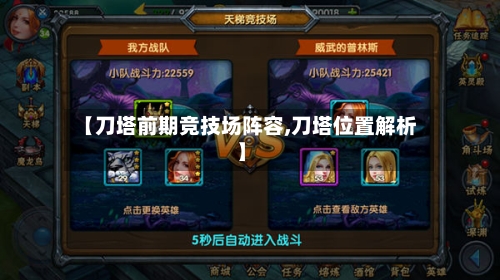 【刀塔前期竞技场阵容,刀塔位置解析】