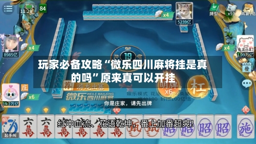 玩家必备攻略“微乐四川麻将挂是真的吗”原来真可以开挂-第3张图片