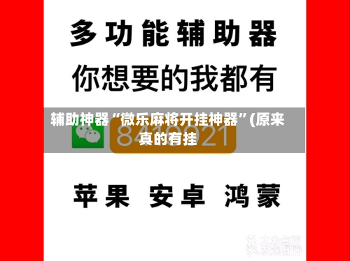 辅助神器“微乐麻将开挂神器”(原来真的有挂-第2张图片