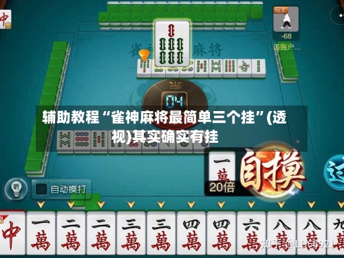 辅助教程“雀神麻将最简单三个挂”(透视)其实确实有挂-第1张图片