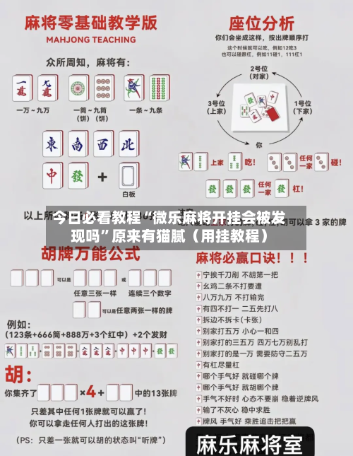 今日必看教程“微乐麻将开挂会被发现吗”原来有猫腻（用挂教程）