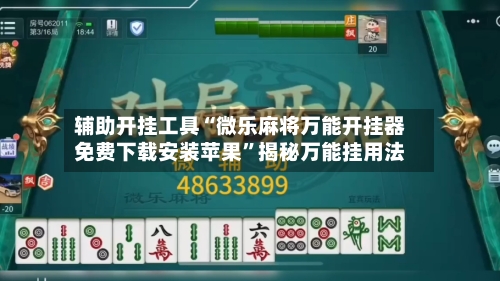 辅助开挂工具“微乐麻将万能开挂器免费下载安装苹果”揭秘万能挂用法