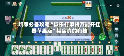 玩家必备攻略“微乐打麻将万能开挂器苹果版”其实真的有挂-第2张图片