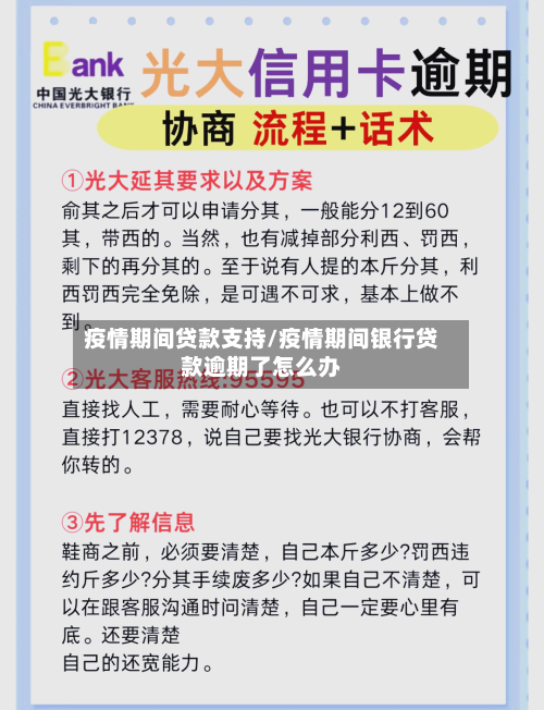 疫情期间贷款支持/疫情期间银行贷款逾期了怎么办