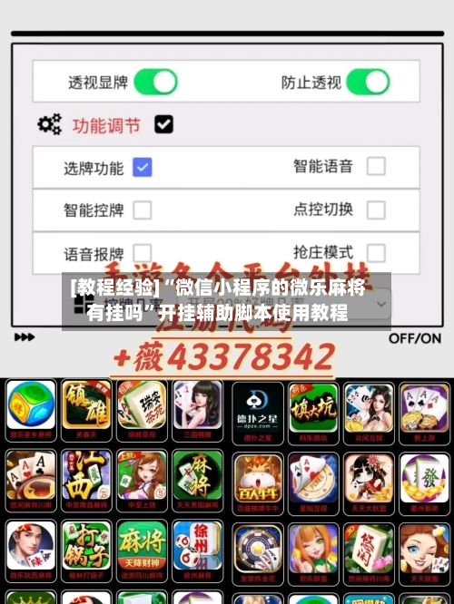 [教程经验]“微信小程序的微乐麻将有挂吗”开挂辅助脚本使用教程-第2张图片