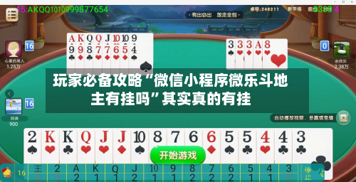玩家必备攻略“微信小程序微乐斗地主有挂吗	”其实真的有挂-第2张图片