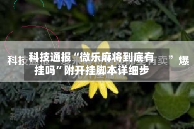 科技通报“微乐麻将到底有挂吗”附开挂脚本详细步-第2张图片