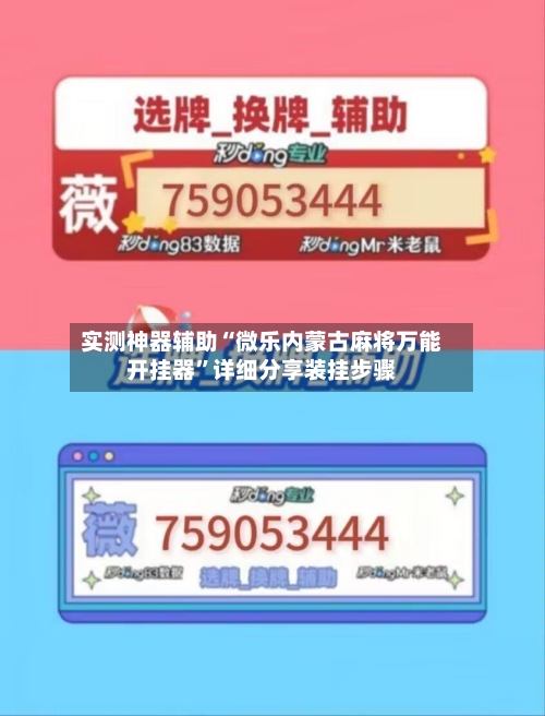 实测神器辅助“微乐内蒙古麻将万能开挂器”详细分享装挂步骤-第2张图片