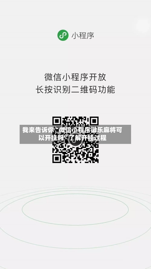 我来告诉你“微信小程序徽乐麻将可以开挂吗”了解开挂过程-第2张图片