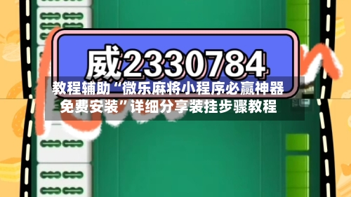 教程辅助“微乐麻将小程序必赢神器免费安装”详细分享装挂步骤教程-第2张图片