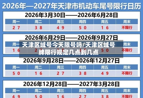 天津区域号今天限号吗/天津区域号牌限行规定几点到几点-第3张图片