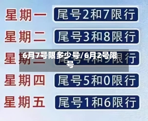 6月7号限多少号/6月2号限号-第2张图片