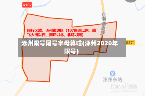 涿州限号尾号字母算啥(涿州2020年限号)