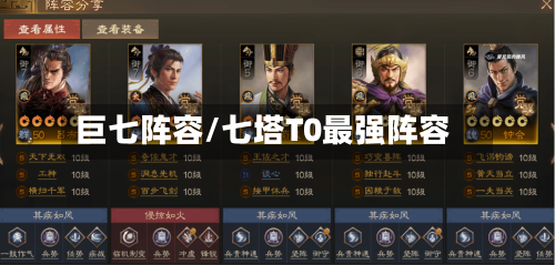 巨七阵容/七塔T0最强阵容