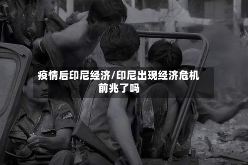 疫情后印尼经济/印尼出现经济危机前兆了吗-第2张图片